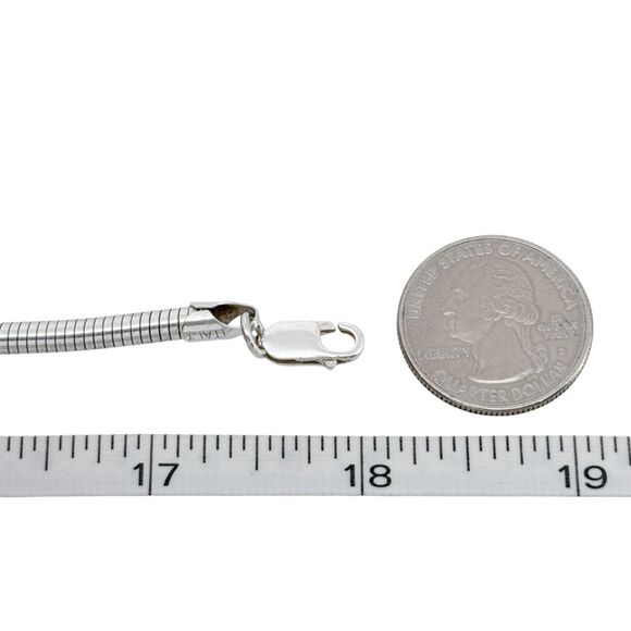 Vintage Italy Sterling Silver 925 3.9mm 29.1g Snake Chain Necklace 18" - Picture 3 of 5